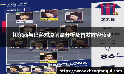 切尔西与巴萨对决前瞻分析及首发阵容预测
